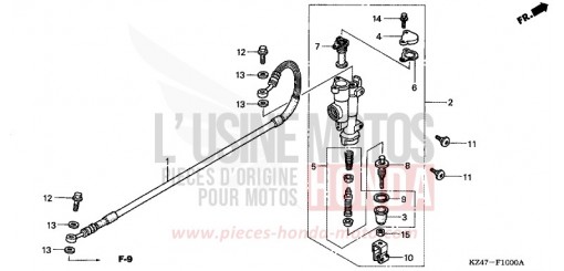 REAR BRAKE MASTER CYLINDER CR125R4 de 2004
